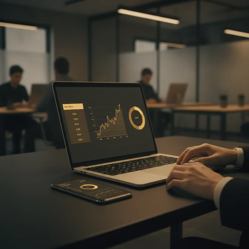 AI-drevet dashboard med markedssignaler, live trendgraf og konfidensniveauer